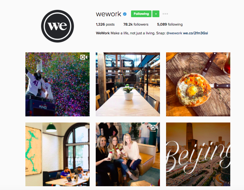 Best Instagram Brands: 10 Creative Brands to Follow for Inspiration: WeWork