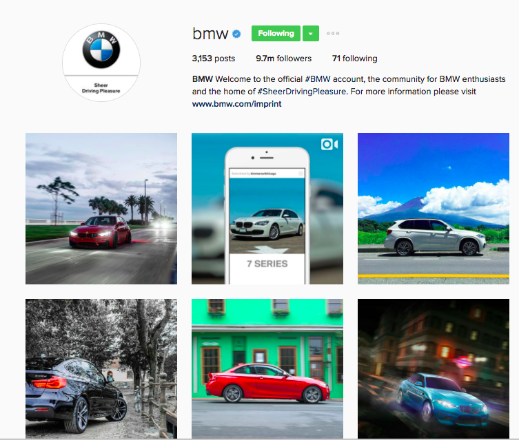 Best Instagram Brands: 10 Creative Brands to Follow for Inspiration: BMW