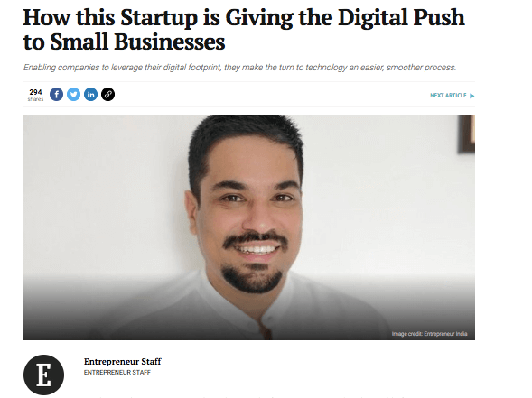 Startup Cafe Digital - Entrepreneur Article