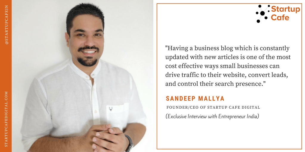 Sandeep Mallya - Quote [Interview with Entrepreneur]