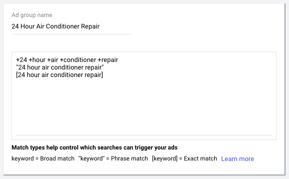 Google Ads - Keywords