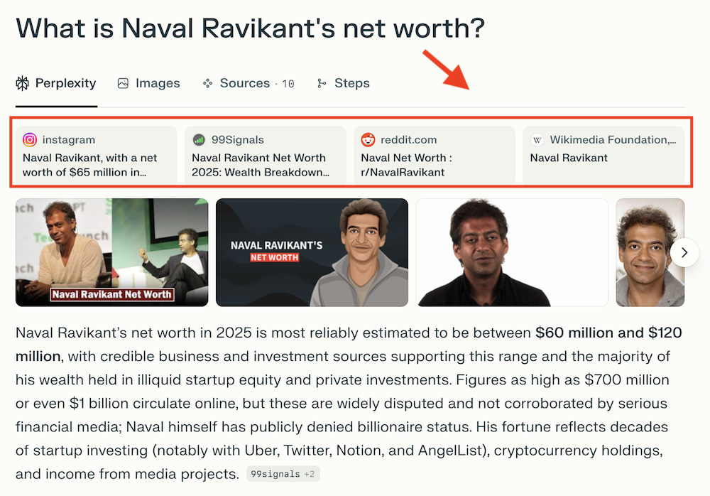 Perplexity shows the power of citations - Why Generative Engine Optimization matters